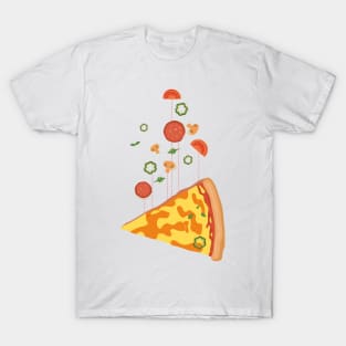 Pizza floating island - Hot pizza is in the air - I love Pizza T-Shirt